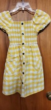 Wonder Nation Checkered Yellow Dress Sz 6