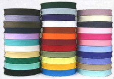 25 mm (1 INCH) 100% COTTON BIAS BINDING TRIM-/EDGING/BUNTING-LOTS OF COLOURS