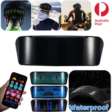 Helmet RGB LED APP Sign Scrolling Message Display Board Scree Motorcycle Bicycle