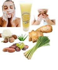 Turmeric Facial Cleanser-With Ginger-Palm oil-Lemongrass-Reduces Dark Spots &Fad