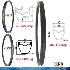 Cerchio carbonio mtb 27,5er 650B profondità 25/28/30*30mm clincher tubeless 24 28 32 fori