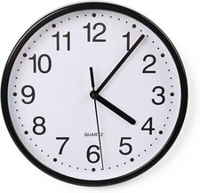 Wall Clock Silent & Non- Ticking w/ Modern Battery Operated Digital Quiet Sweep