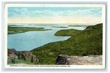 c1920's Entrance To Somes Sound From Acadia Mountain Bar Harbor ME Postcard
