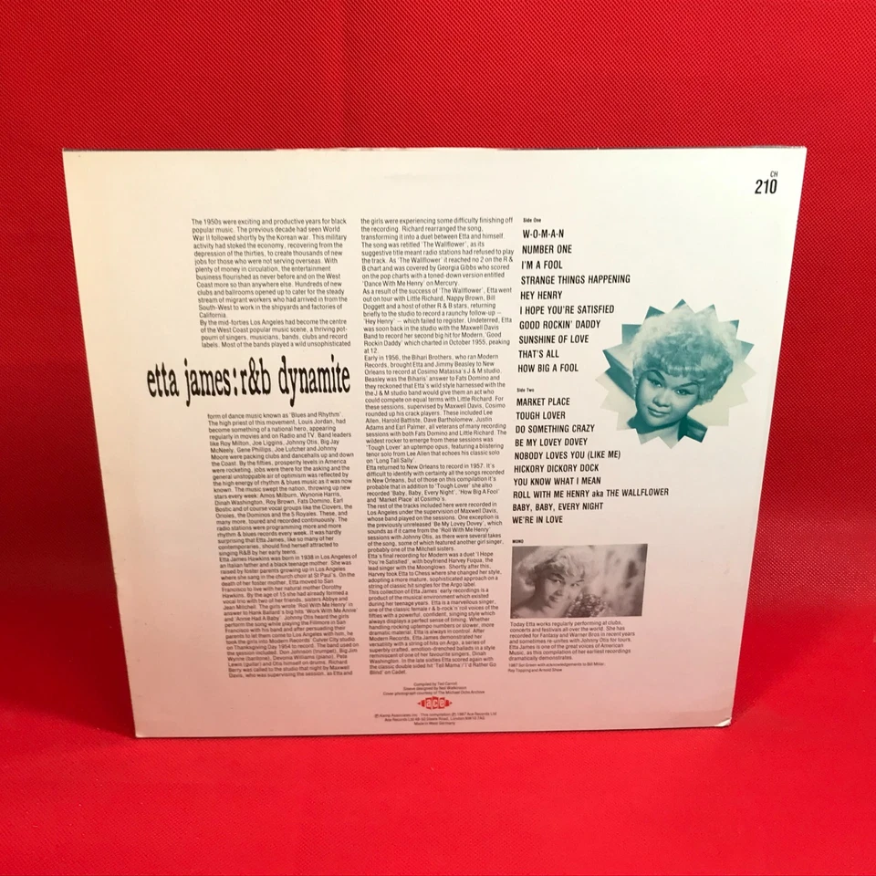 ETTA JAMES R&B Dynamite 1987 UK vinyl LP Roll With Me Henry I'm A Fool Hey - Image 2 of 4