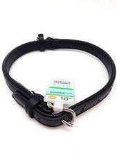 Martha Stewart Pets Leather Dog Collar Soft Padded Comfort 18" Medium Size Neck