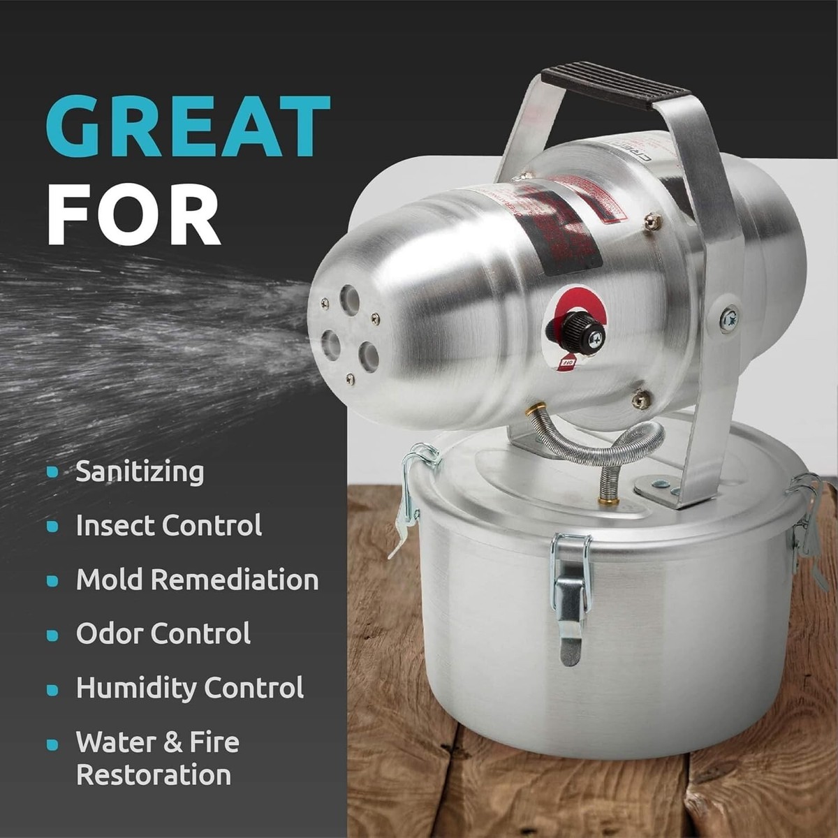 Createch Commander Tri-Jet Fogger, for Sanitization, Pest, Mold