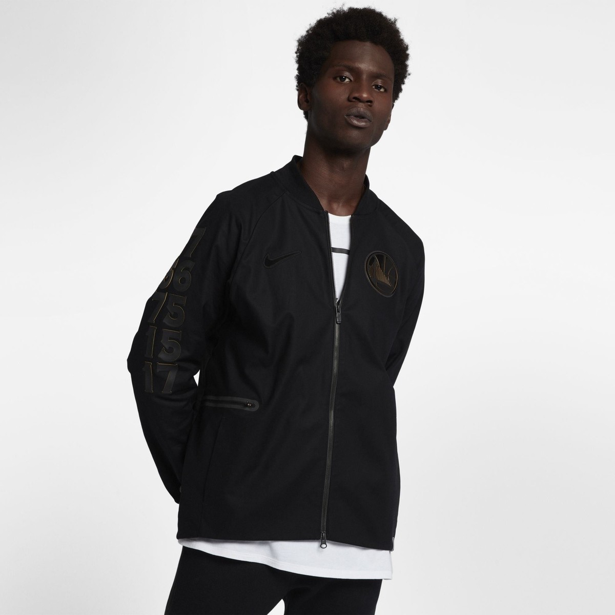 860800-010] Mens Nike NBA Golden State Warriors Modern Varsity