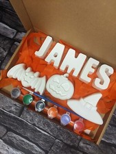 Halloween Personalised Craft Box, paint your own name, Boo Box