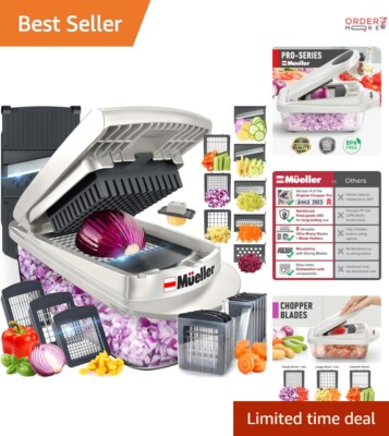Vegetable Chopper Stainless Steel 8-Blade Multi-Use Kitchen Gadget