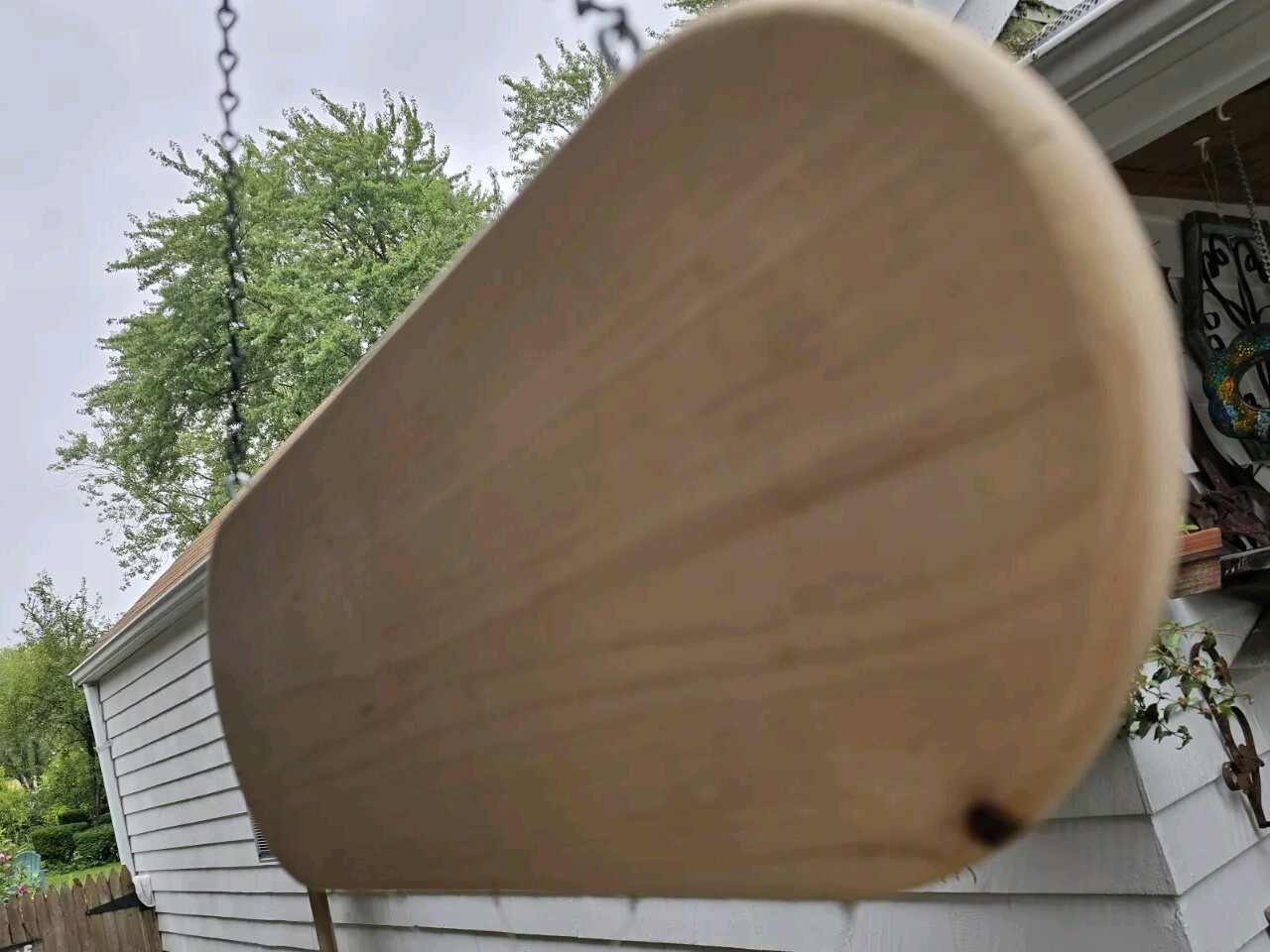 Handmade Redneck Wind chime Natural wooden wood Outdoor Chain hanging Windchimes