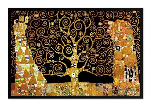 Gustav Klimt - Arbre de Vie - Toile Avec Cadre Art Image - 73x53cm