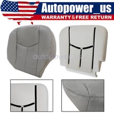Front Driver Bottom Seat Cover & Foam Cushion Gray Fits 2003-06 GMC Sierra Yukon