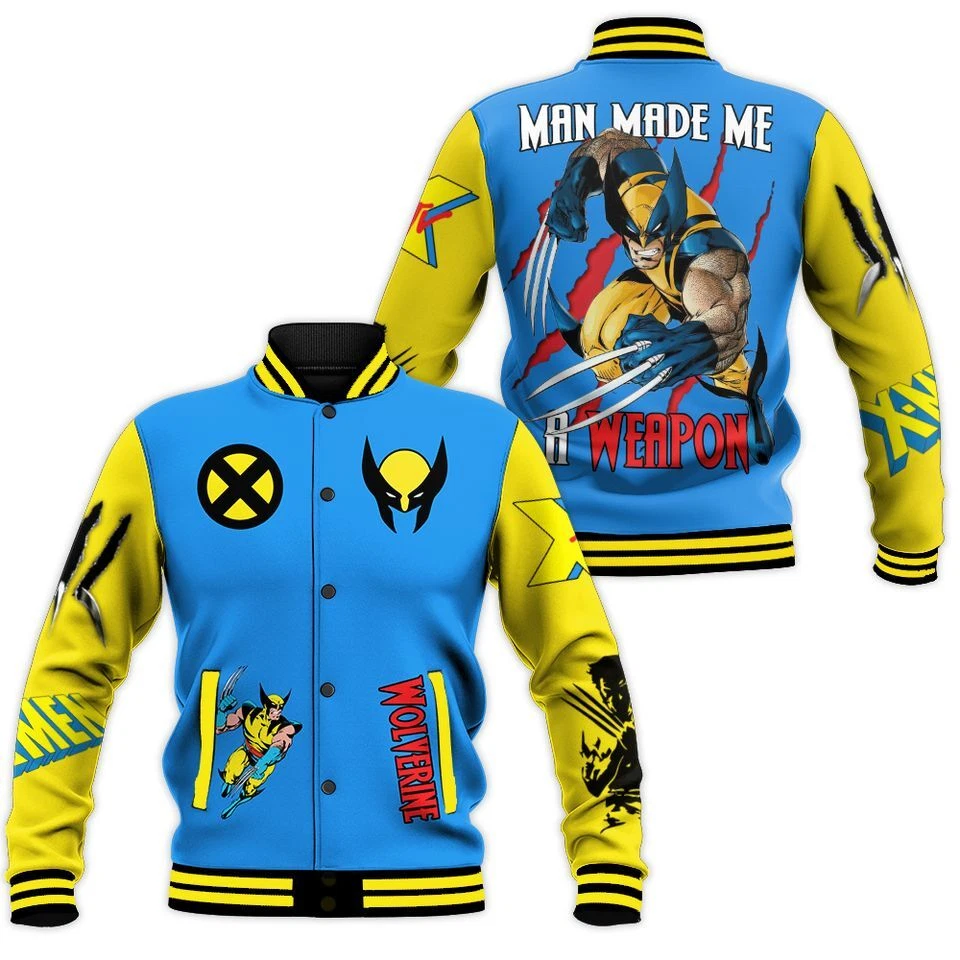 Deadpool Wolverine Baseball Jacket, Deadpool Wolverine Jacket, Deadpool Baseball