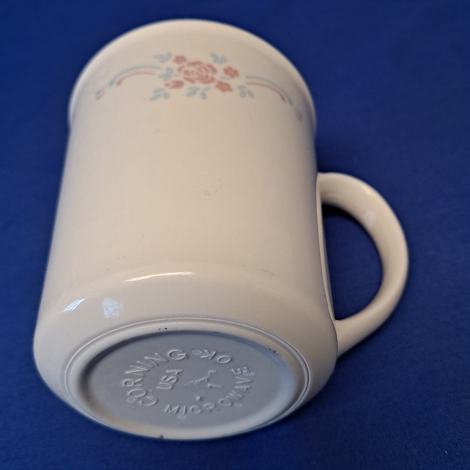 Vintage Corning Corelle ENGLISH BREAKFAST COFFEE MUG Tea Cup Stoneware Pink