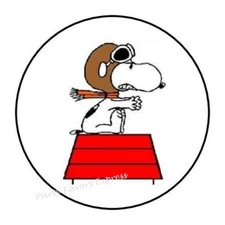 30 CARTOON DOG ENVELOPE SEALS LABELS STICKERS PARTY FAVORS 1.5" ROUND