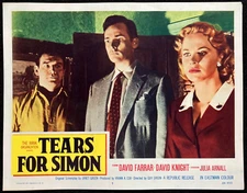TEARS FOR SIMON Original Movie Lobby Card Poster Julia Arnall Moody Film Noir