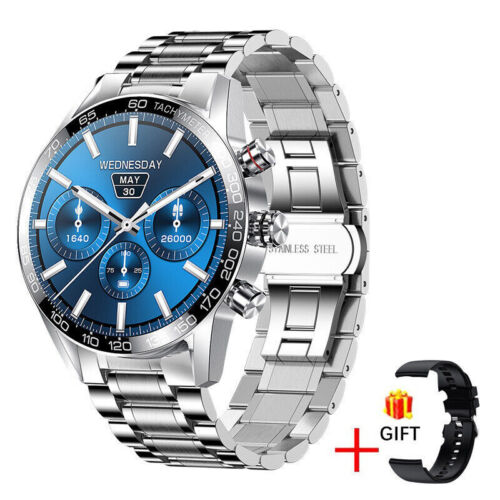 Bluetooth Men's Smartwatch 1,3 Zoll Herzrate Anruf Wasserdicht Luxus Fitnessuhr- - Afbeelding 1 van 14