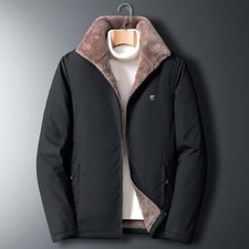 Men Fashion Winter Warm Thick Fleece Cotton Breathable Coat Outdoor Tops Jacket