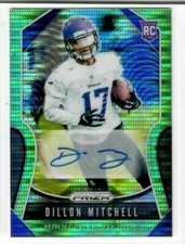 DILLON MITCHELL 2019 Panini Prizm NEON GREEN AUTO RC MEGA BOX ONLY! #358 VIKINGS