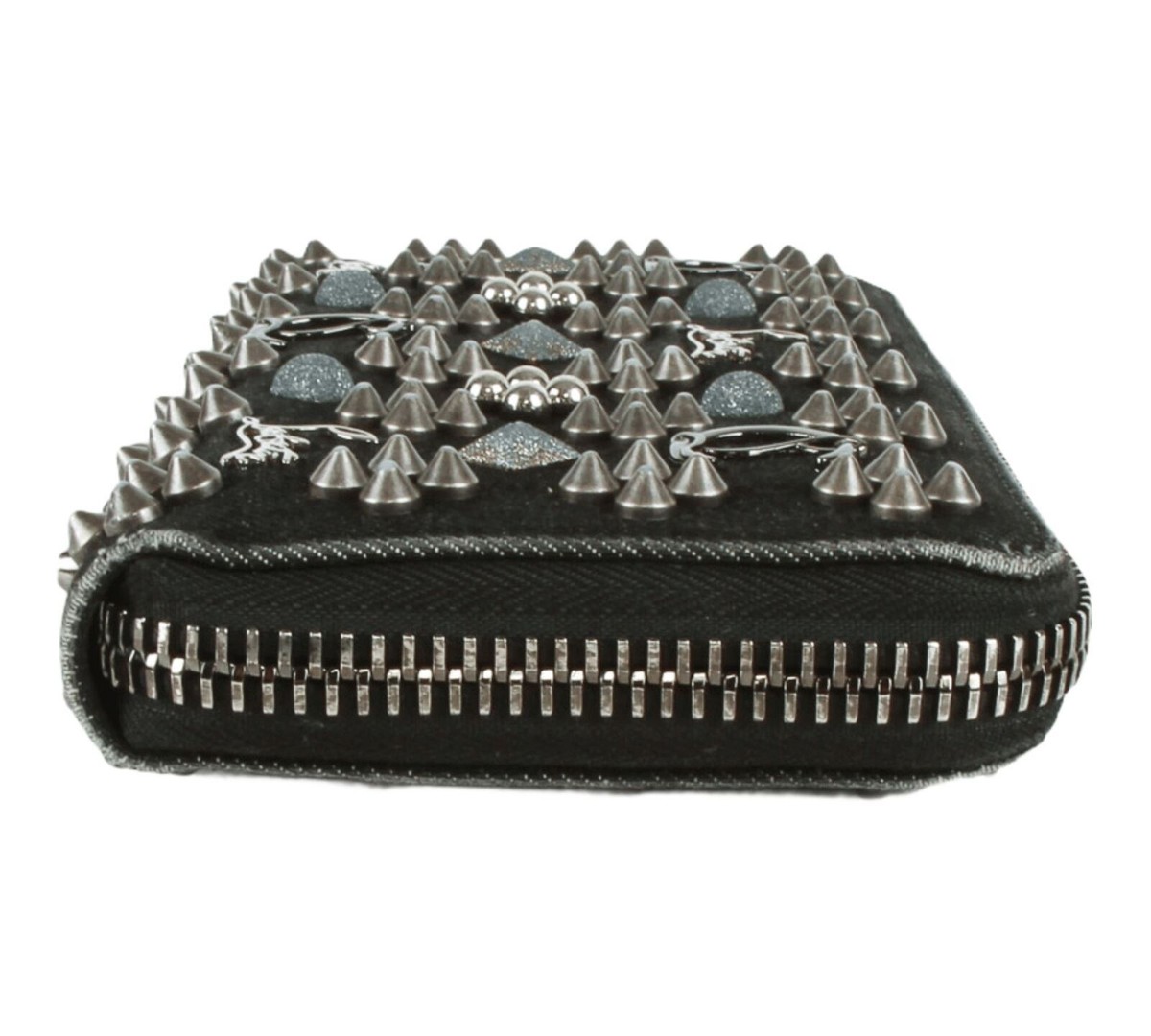 Authentic Louboutin Panettone mens zip around denim wallet Authentic Louboutin Panettone mens zip around denim wallet