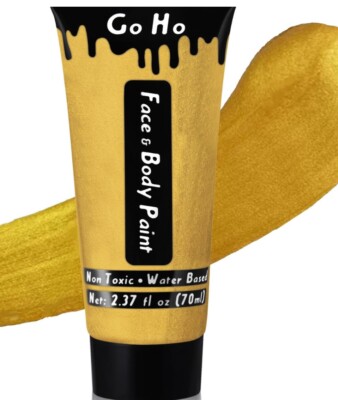 Go Ho ungiftige Gesichts- und Körperfarbe auf Wasserbasis Gold 70 ml