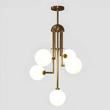 Mid-century Italian Contemporary Stilnovo 1950s 5 Light Sputnik Chandelier by LD
