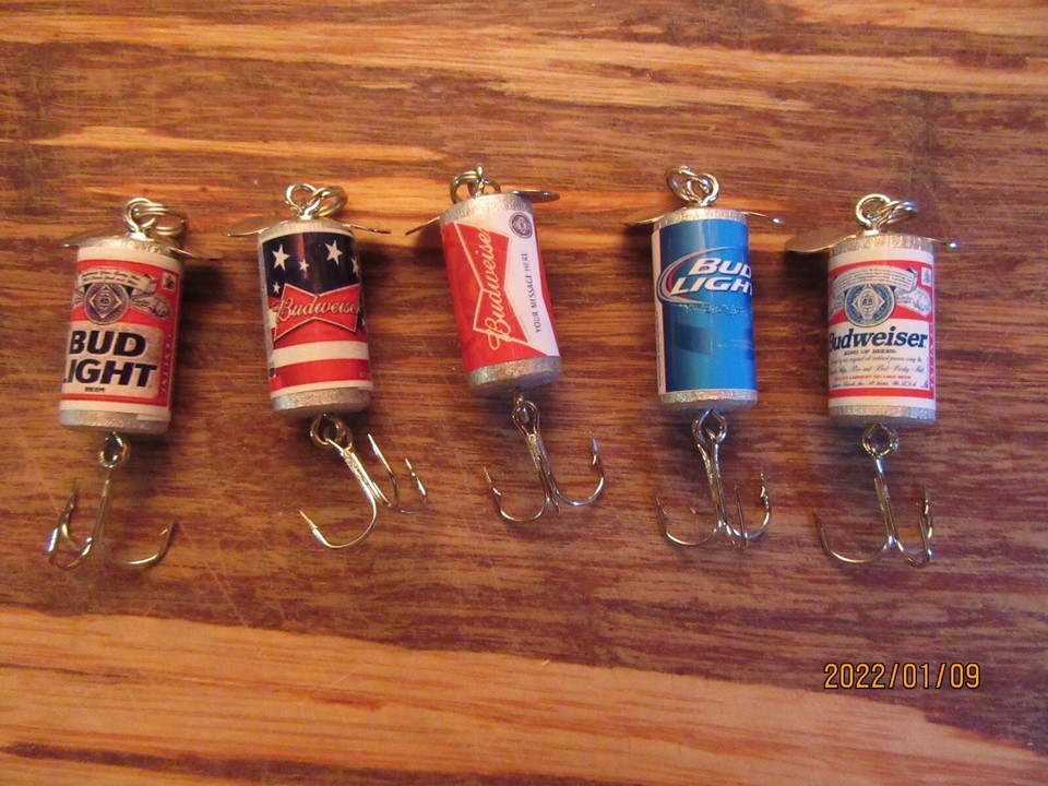 Busch & Busch Light Beer 5 Different Promotional Spinning Fishing Lures