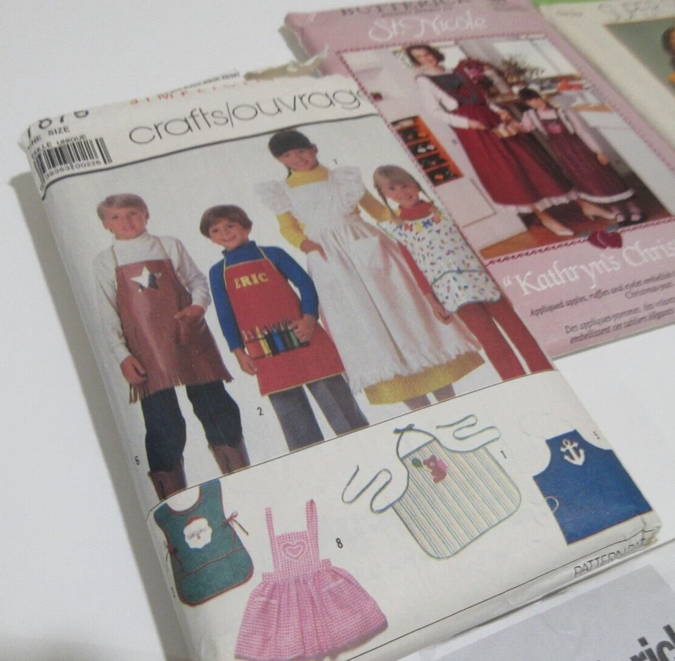 7 APRON Sewing Pattern Simplicity 5725 5546 7875 Butterick 4257 B5541 B5263 + - Image 2 of 4