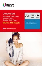 A4  Double Sides 180Gsm High Glossy Inkjet Photography Paper Uinki 100-1000sheet