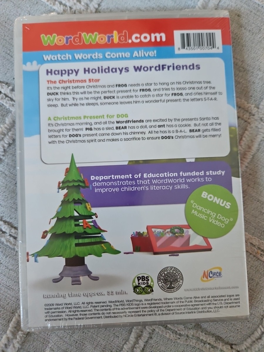 WordWorld Happy Holidays WordFriends DVD 2009 PBS Kids