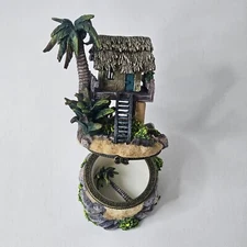 Trinket Palm Tree House Keepsake Tropical Paradise Storing Jewelry Ring Unbrande