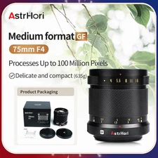 AstrHori 75mm F4 Manual Focus Lens for Fujifilm GFX GFX100S GFX50S II GFX50R New