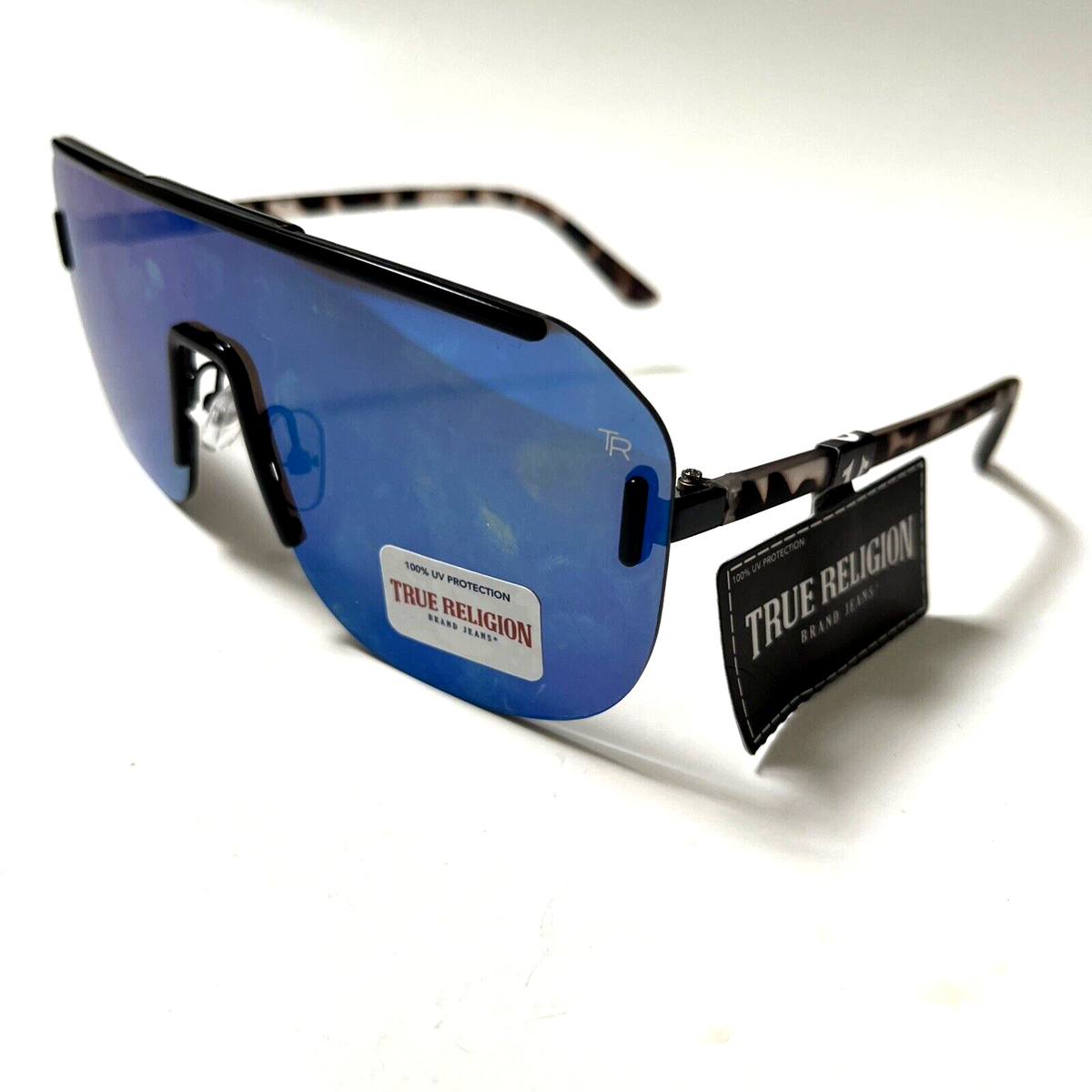New Original TRUE RELIGION Square Sunglasses Rimless Iridescent