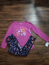 OSHKOSH GIRLS SIZE 12 FLOWER MULTI COLORED OUTFIT BRAND NEW
