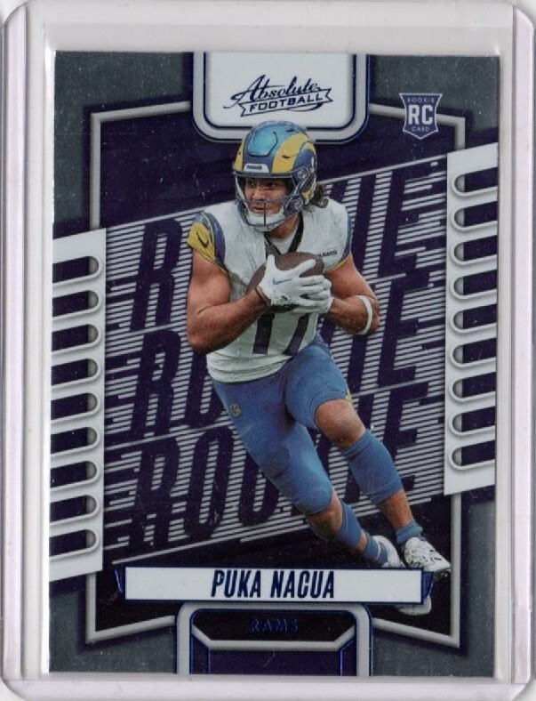 2023 Panini Absolute PUKA NACUA Purple Foil RC Rookie Card #189 LA Rams
