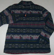 NWT Cremieux $125 Black/Blue/Gray/Red FAIR ISLE/DOGS Flannel Shirt/Jacket Men XL