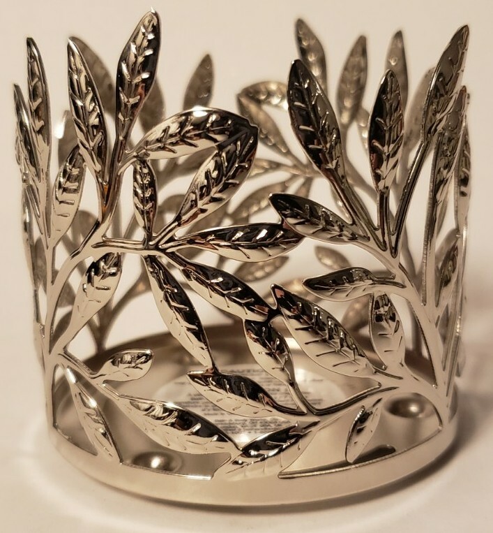 BATH & BODY WORKS SILVER LEAF 7 OZ SINGLE WICK CANDLE HOLDER | eBay