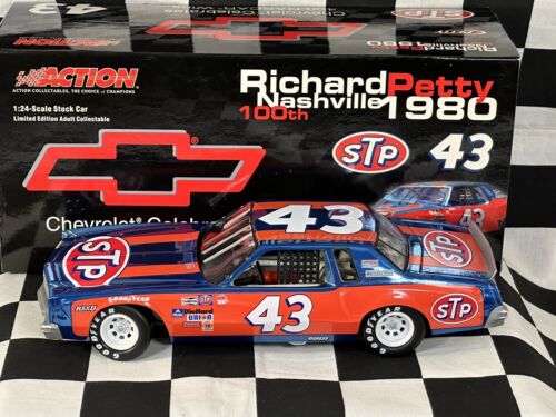 Action 1/24 Richard Petty Chrome #43 STP/Chevy 400 Win 1/600 - Picture 1 of 15