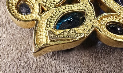 Collier Vintage David Grau Strass - Bijou Plaqué Or Style GRIPOIX Années 70