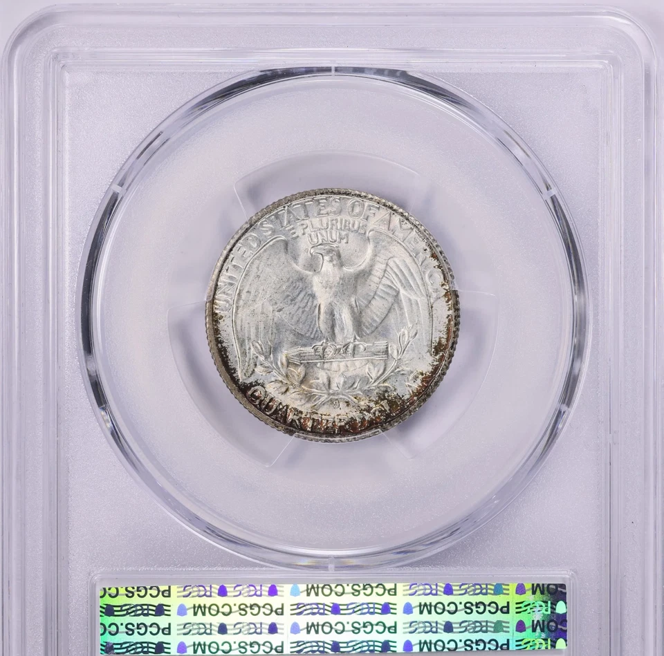 1942 S Washington Quarter PCGS MS67 Rainbow Toned Secured Holder - Image 3 of 3