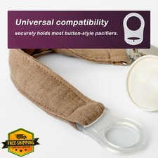 Clean Pacifier Clip Silicone Adapter Holder Rings Food Grade Clear 5pk