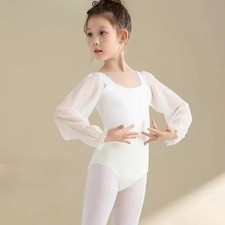 Ballet Long Sleeve Tight Dancer Mesh Sleeve Dance Jumpsuit Girl Dancer Costume