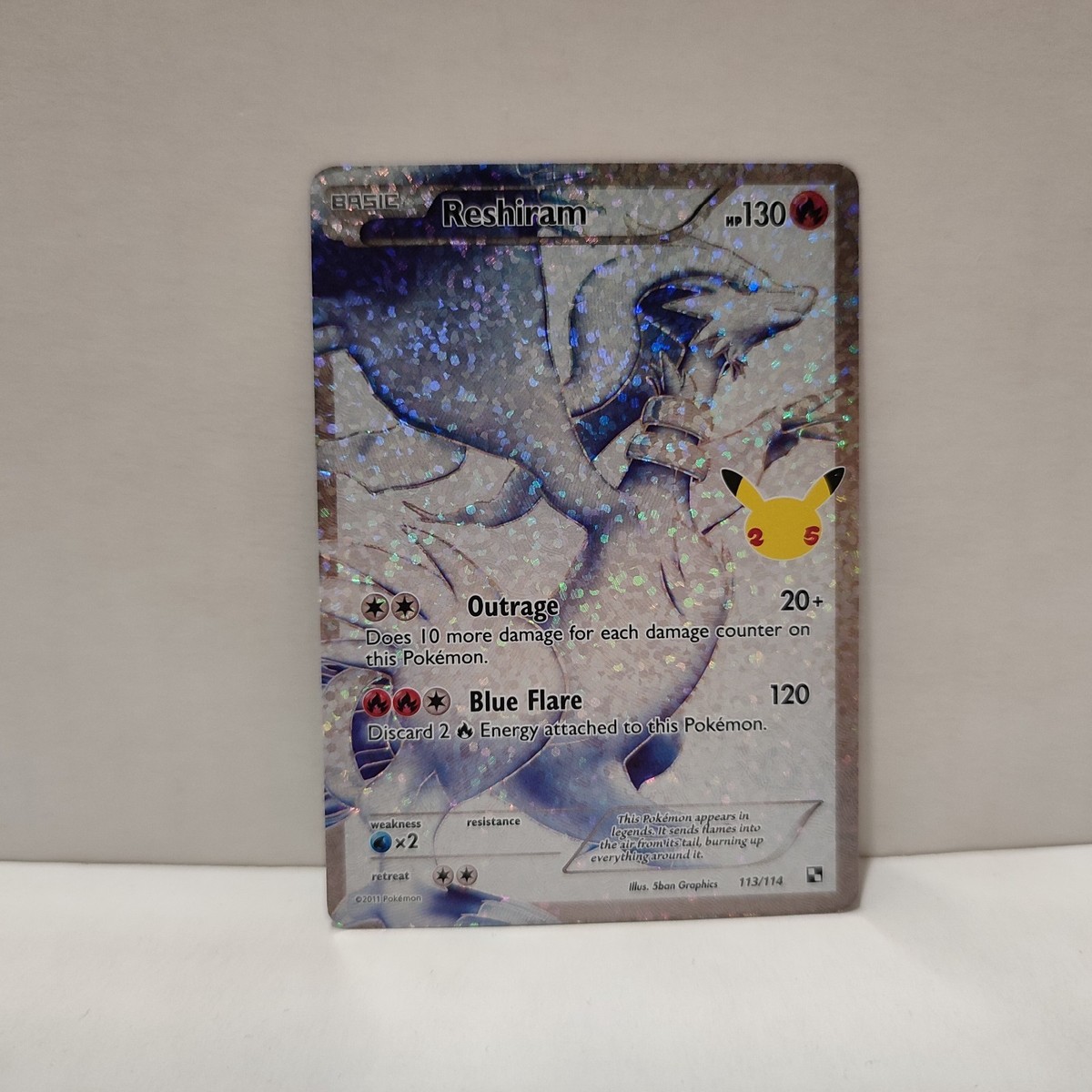 reshiram pokemon card 113 114 Pokemon TCG - Reshiram 113/114 - Celebrations Classic Collection 25  Anniversary