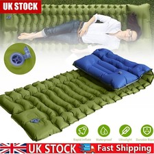 Inflatable Mat Camping Sleeping Self Inflating Mattress Bed Air Pillow Hiking UK