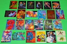 MARVEL DC INSERT HOLOGRAM FOIL CHROMIUM SIGNATURE FLASHER PROMO 66 CARD LOT