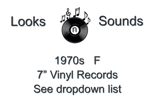 1970s  7" VINYLS - VARIOUS ARTISTS / TITLES - FO... - FY... - EX / VG+
