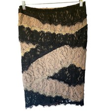 Women Y2K Whimsigoth Romantic Lace Tiered Eyelash Trim Mini Skirt Small Coquette