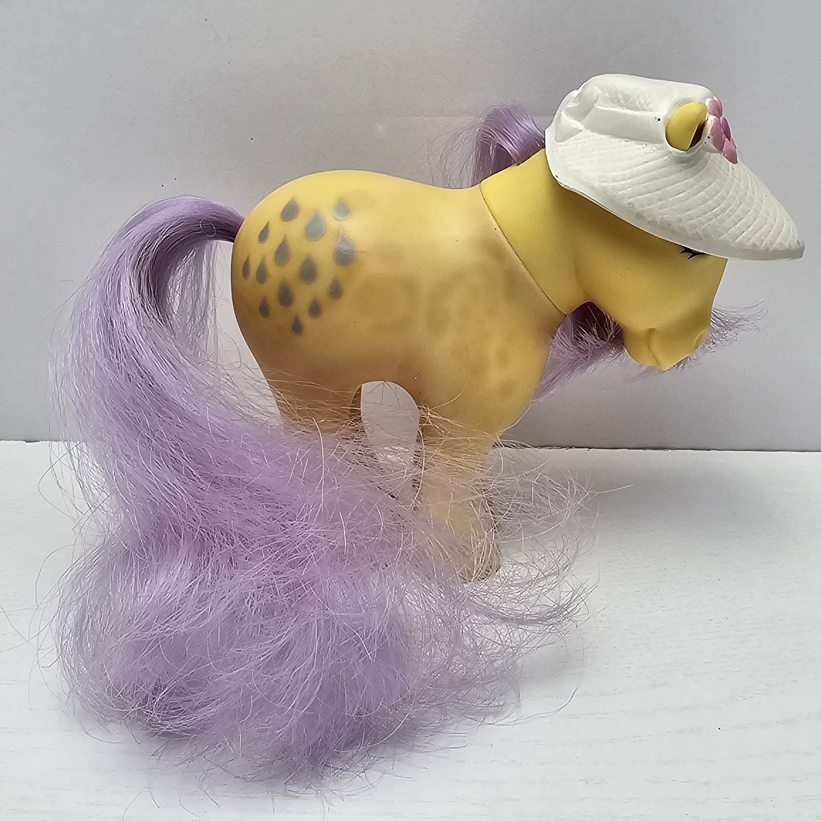 Cavallo vintage anni 80 My Little Pony Lemon Drop MLP G1 con cappello 1982 Hasbro LEGGI