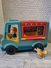 Fisher Price Little People Musical Taco Food Truck Toy Working W/2 Little People