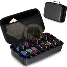 8 Slot Sunglass Eyeglass Storage Box Glasses Display Case Organizer Collector